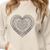 A colorful digital mandala heart design featuring intricate patterns and shapes.