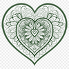 Mandala Pattern Illustration A vector illustration of a heart surrounded by intricate mandala patterns.