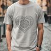 Vibrant Mandalas with a Love Twist A intricate mandala design featuring a heart shape, suitable for vector art projects.