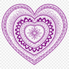 Intricate Heart Mandalas for Free Download Illustrative mandala design featuring a heart shape with intricate patterns and lines.