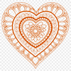 Floral Heart Design SVG A intricate mandala heart design with floral patterns and geometric shapes, suitable for various digital projects.