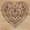 A intricately designed heart mandala created as a scalable vector graphic (SVG) for digital use.