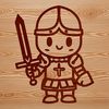 Medieval Knight Design for Cutting Machines A stylized knight design suitable for cutting machines like Cricut or laser cutters.