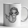 Underwater Mermaid Vector Art Mermaid mythical creature illustration in vector format.