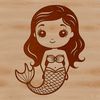 Mermaid Vector Art Illustration A stylized illustration of a mythical mermaid creature in various formats, including SVG vector art.