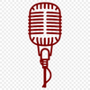 Illustrated microphone graphic in vector format for digital design and cutting machine applications