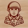 Heroic Warrior Illustration A professional illustration of a soldier in uniform.