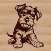 Bearded Buddy Icon A seated miniature dog breed with a distinctive beard and mustache.