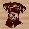 Adorable Head of a Miniature Schnauzer A detailed illustration of a Miniature Schnauzer's head, suitable for vector art and commercial or personal use.