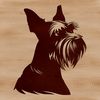 A high-resolution graphic representation of the face of a small dog breed, designed with precision for digital use.