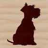 Cute Miniature Schnauzer Breed Portrait A small-sized dog breed, the miniature schnauzer, depicted in a sitting position.