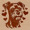 Cute Miniature Schnauzer Face A small breed dog with a distinctive bearded face and floppy ears.