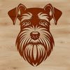 Miniature Dog Breed Portrait Illustration A detailed illustration of a miniature dog breed's head with distinctive facial features.