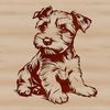 Vector Dog Breed Illustration - Miniature Schnauzer Portrait of a miniature schnauzer in vector format, suitable for digital use.