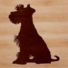 Miniature Schnauzer Breed Portrait SVG A cute dog breed illustration of a sitting miniature schnauzer.