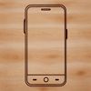 Free Mobile Clipart Graphics A modern mobile phone with sleek design, ideal for vector art projects.