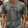 Minimalist Mobile Device Icon A sleek, modern mobile phone with a minimalist design, represented as a vector graphic.