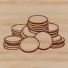 Illustrated Coin Designs SVG A set of illustrated coins in various denominations, designed as vector graphics for digital use.