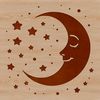 A high-quality digital illustration of the moon in vector format.