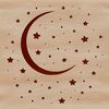 A simple illustration of the full moon in space, created as a vector design.