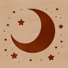 A stylized illustration of the moon in a digital format suitable for various design applications.