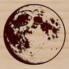 An illustrative representation of the Moon in a vector format.