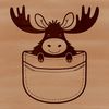 Wildlife Illustration - Moose Design An SVG vector design featuring a realistic depiction of a moose, suitable for use in various digital applications.