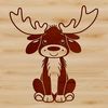 Moose Silhouette Graphic A digital illustration of a large wild animal with antlers, suitable for vector art projects.