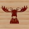A detailed illustration of a North American wild animal, specifically a moose, suitable for vector art designs.