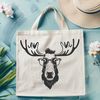 Wildlife Wonder A large wild animal with antlers wearing glasses, depicted in vector art style.