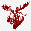 Moose Silhouette Vector Graphic An SVG vector graphic of a North American wild animal, often found in forests and wetlands.