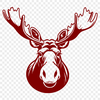Moose Animal SVG File Design A large wild animal from the deer family, depicted in vector format.