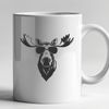 Wildlife illustration with a cool twist A stylized illustration of a moose wearing sunglasses, suitable for digital design and crafting projects.