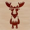 Wildlife Wearables: Moose in Shades A large wild animal, the moose, wearing sunglasses in a humorous illustration.