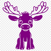 Beautiful Wild Animal SVG Clipart A detailed illustration of a wild North American animal with distinctive antlers.