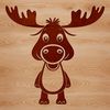 Free Scalable Vector Graphic Animal A detailed illustration of a wild animal, specifically a moose, created as a scalable vector graphic.