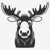 Free Wild Animal Graphics A vector graphic representation of a moose in high detail, suitable for digital design and crafting.