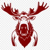 Moose Illustration Vector Art A vector illustration of a large antlered North American wild animal, suitable for use in various digital projects.