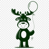 Antlered Forest Creature Vector Graphic A detailed illustration of a large, wild animal with antlers, suitable for vector design projects.