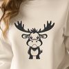 Moose Illustration SVG A detailed illustration of a large antlered animal native to North America.