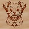 Unique Morkie Breed Design A small dog breed known as the Morkie, depicted with a unique head design.