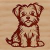 A vector illustration of a cute Morkie, suitable for personal or commercial use with various design software.