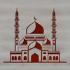 Illustration of a mosque with intricate architectural details.