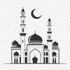 Mosque Building Vector Design A 2D illustration of a mosque building with traditional Islamic architecture features.
