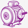 Motor Design Vector Graphic A technical illustration of an electric motor with moving parts.