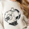 Modern Electric Motor Design Vector Art High-tech electric motor design with detailed components, suitable for vector art projects.
