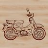 Retro Bike Design SVG A high-resolution vector art of a motorbike with precise lines and curves.