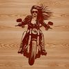 A detailed, high-quality vector illustration of a motorcycle.
