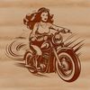 An SVG graphic of a bike featuring a bold, abstract silhouette and minimalist style.