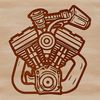 Beautiful Motorbike Design Clip Art A detailed illustration of a motorbike, suitable for vector graphics design.